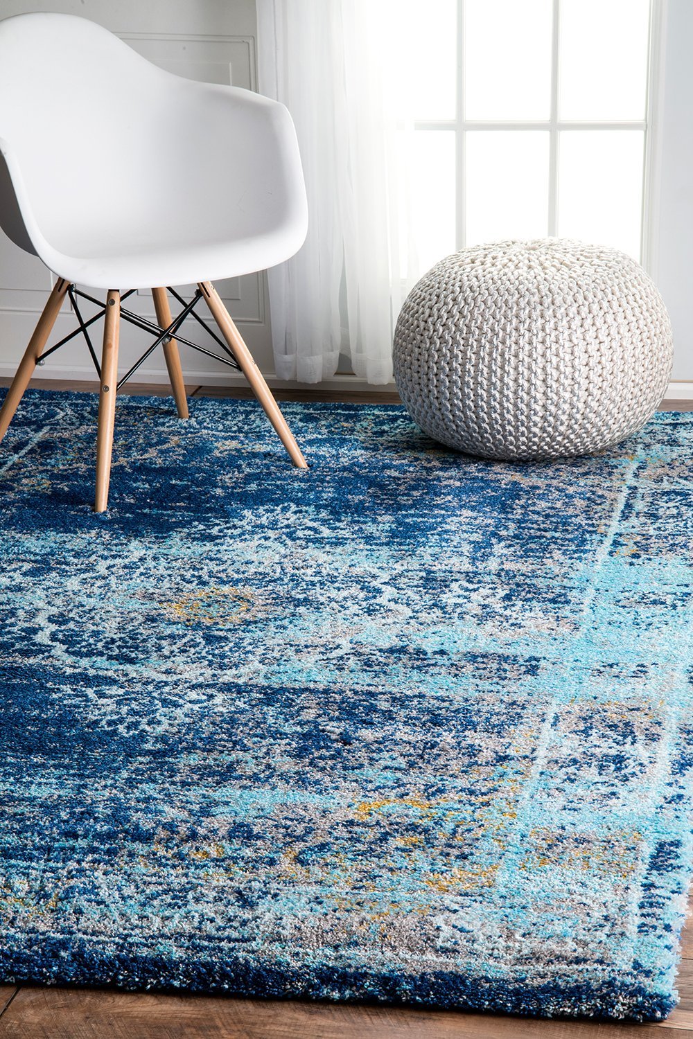 Nuloom Rugs - Persian Vintage Paulita Shaggy - Blue