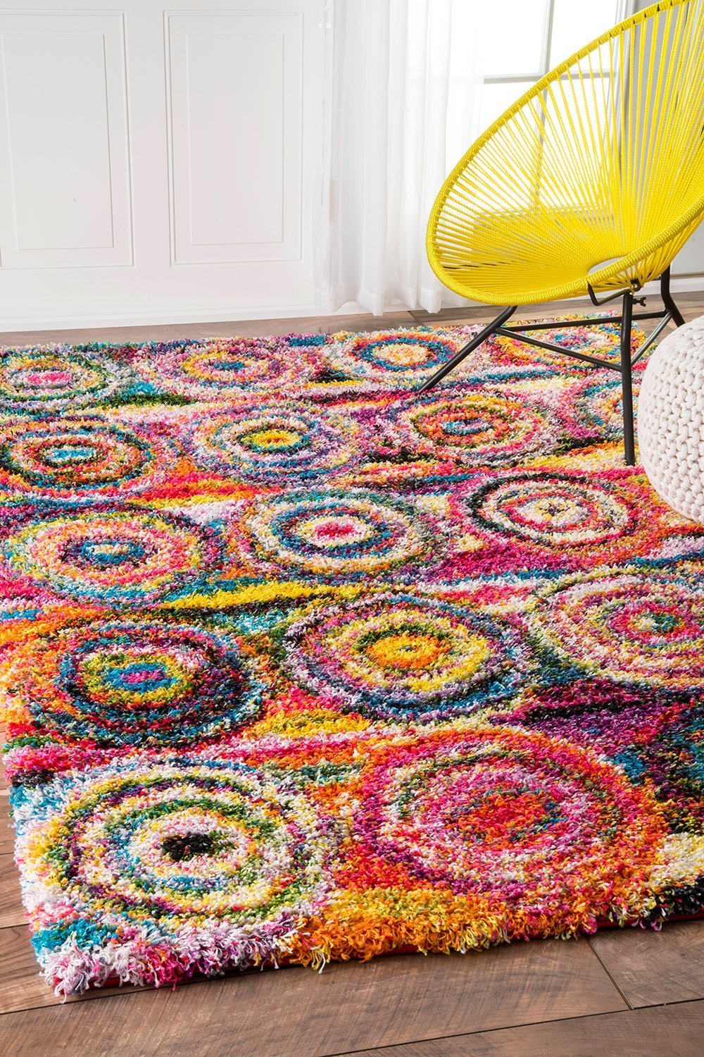 Nuloom Rugs - Kindra Circles Shaggy - Multi