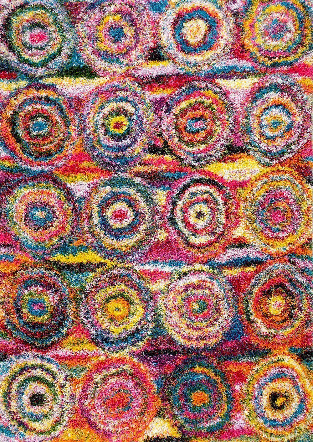 Nuloom Rugs - Kindra Circles Shaggy - Multi