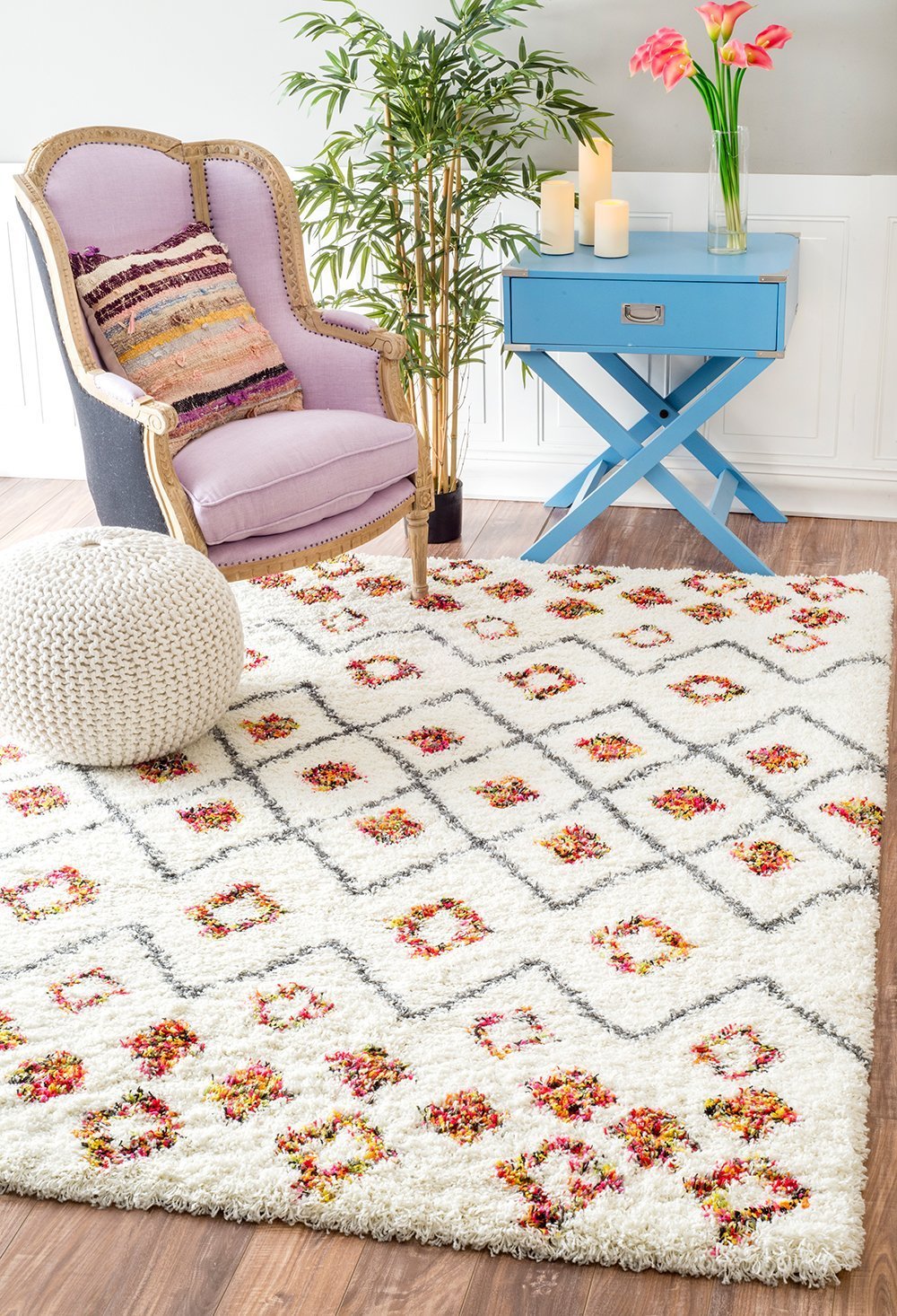 Nuloom Rugs - Cicely Shaggy - White