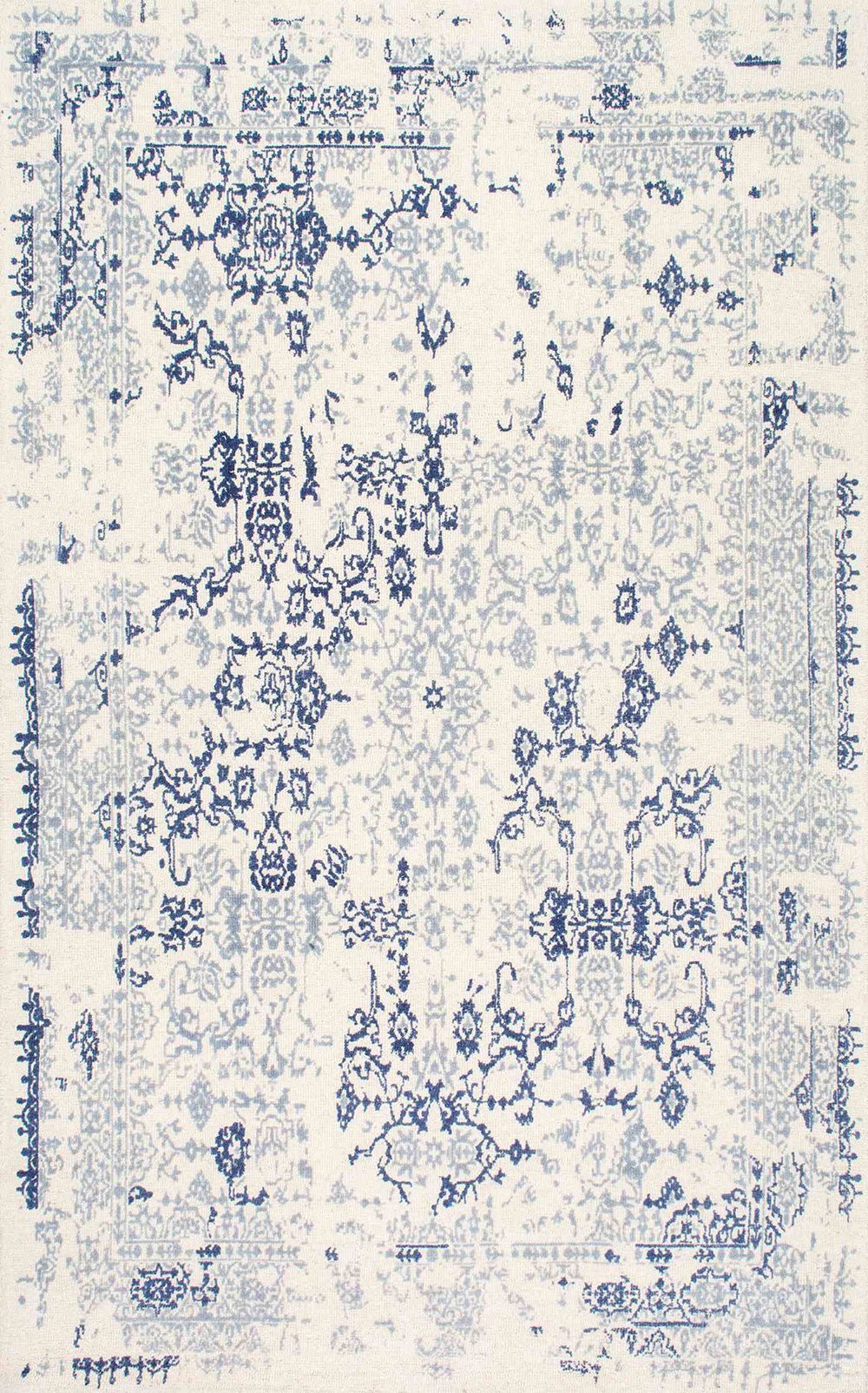 Nuloom Rugs - Hand Tufted Vintage Damask Inna - Blue