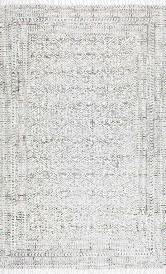 Nuloom Rugs - Flatweave Rita Moroccan Trellis - Ivory