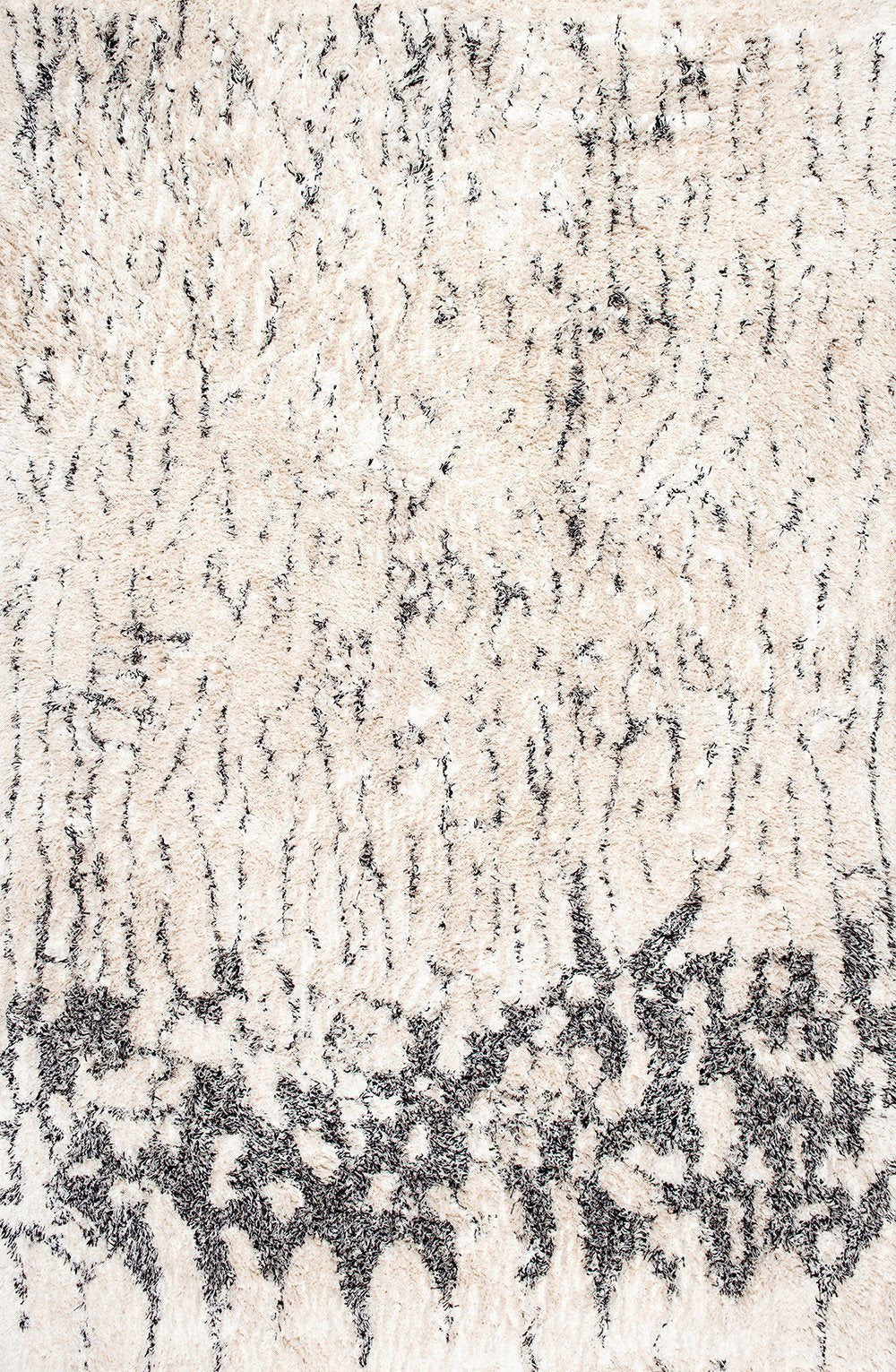 Nuloom Rugs - Milda Cotton Abstract Shaggy  - Ivory