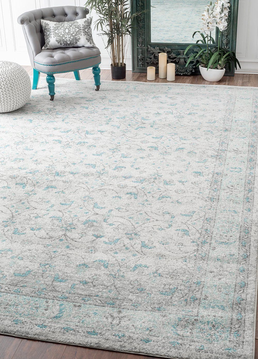 Nuloom Rugs - Vintage Lindy - Aqua