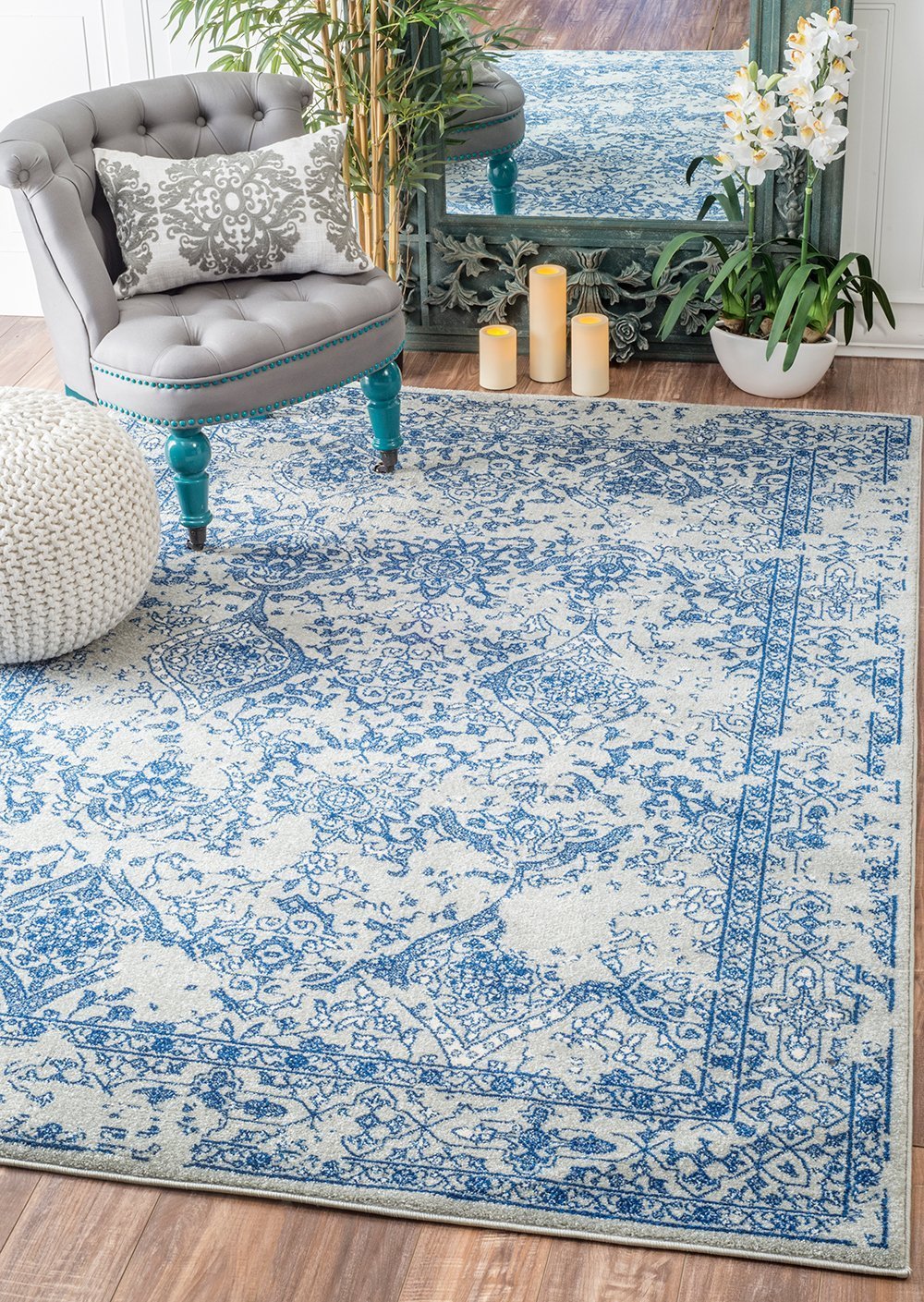 Nuloom Rugs - Vintage Odell - Light Blue