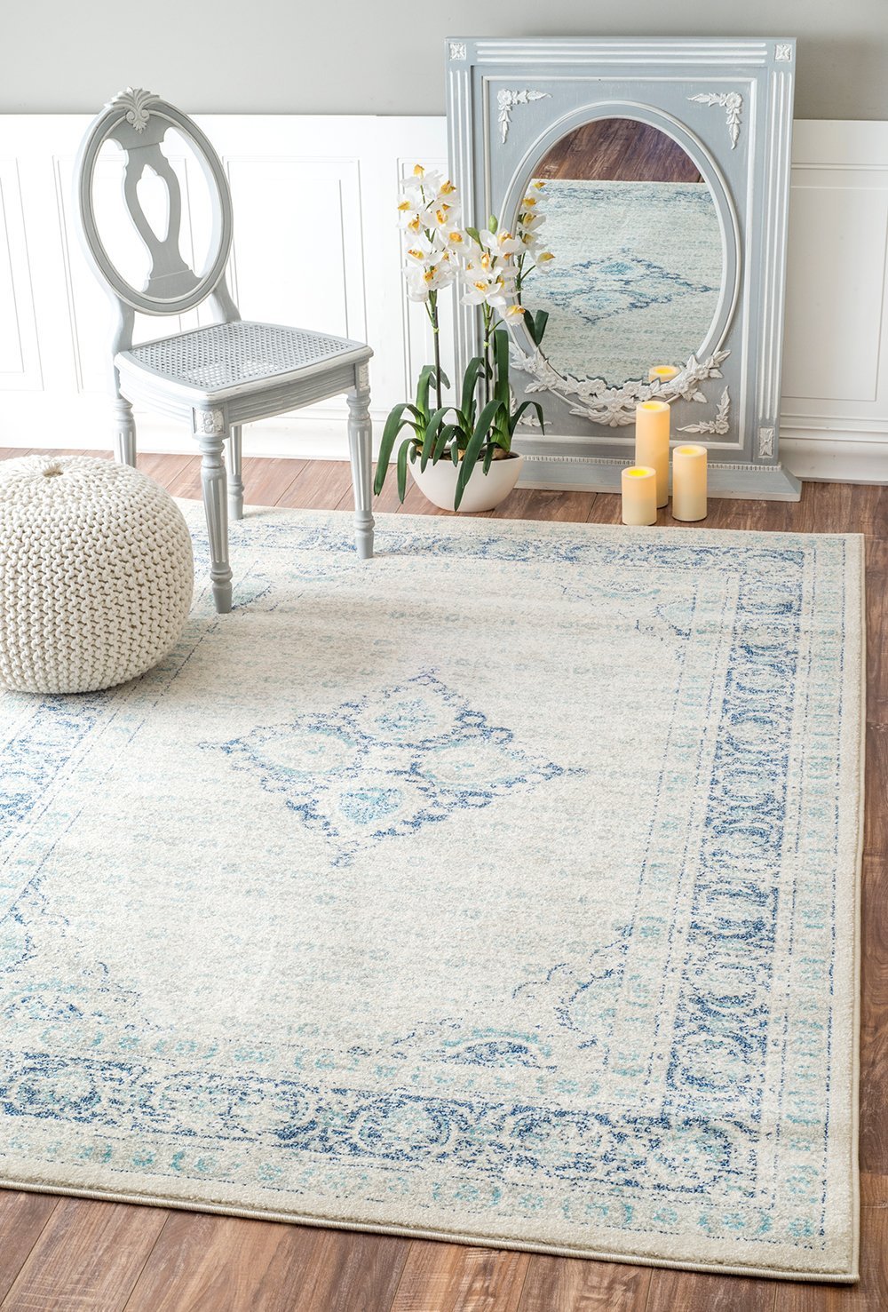 Nuloom Rugs - Vintage Pauley - Light Blue