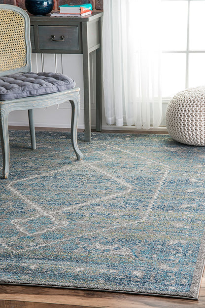 Nuloom Rugs - Vintage Medallion Rima - Blue