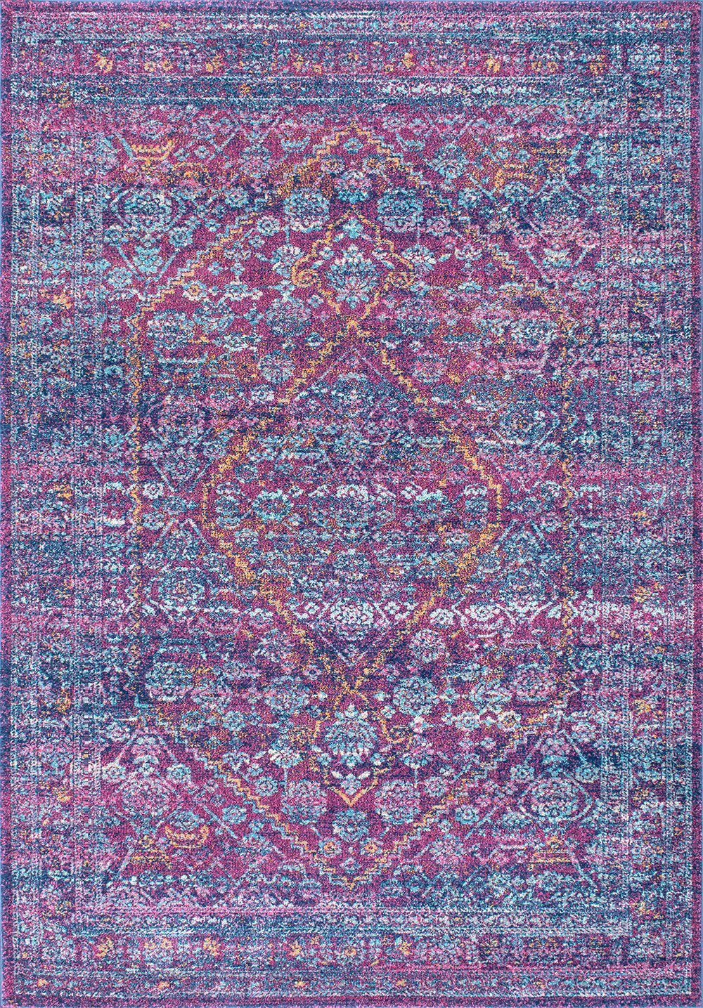 Nuloom Rugs - Vintage Medallion Rima - Purple