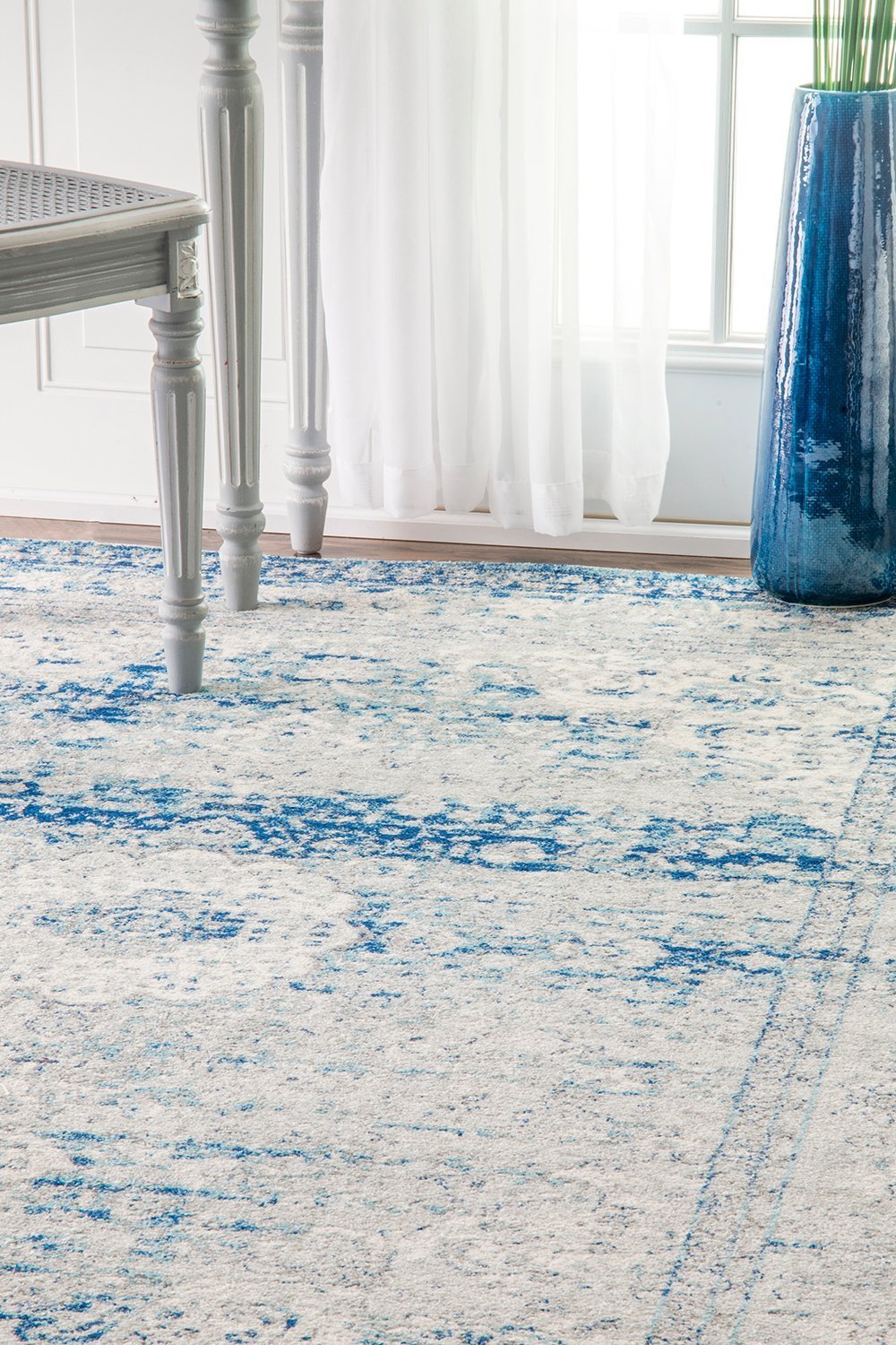 Nuloom Rugs - Vintage Medallion Lela - Blue