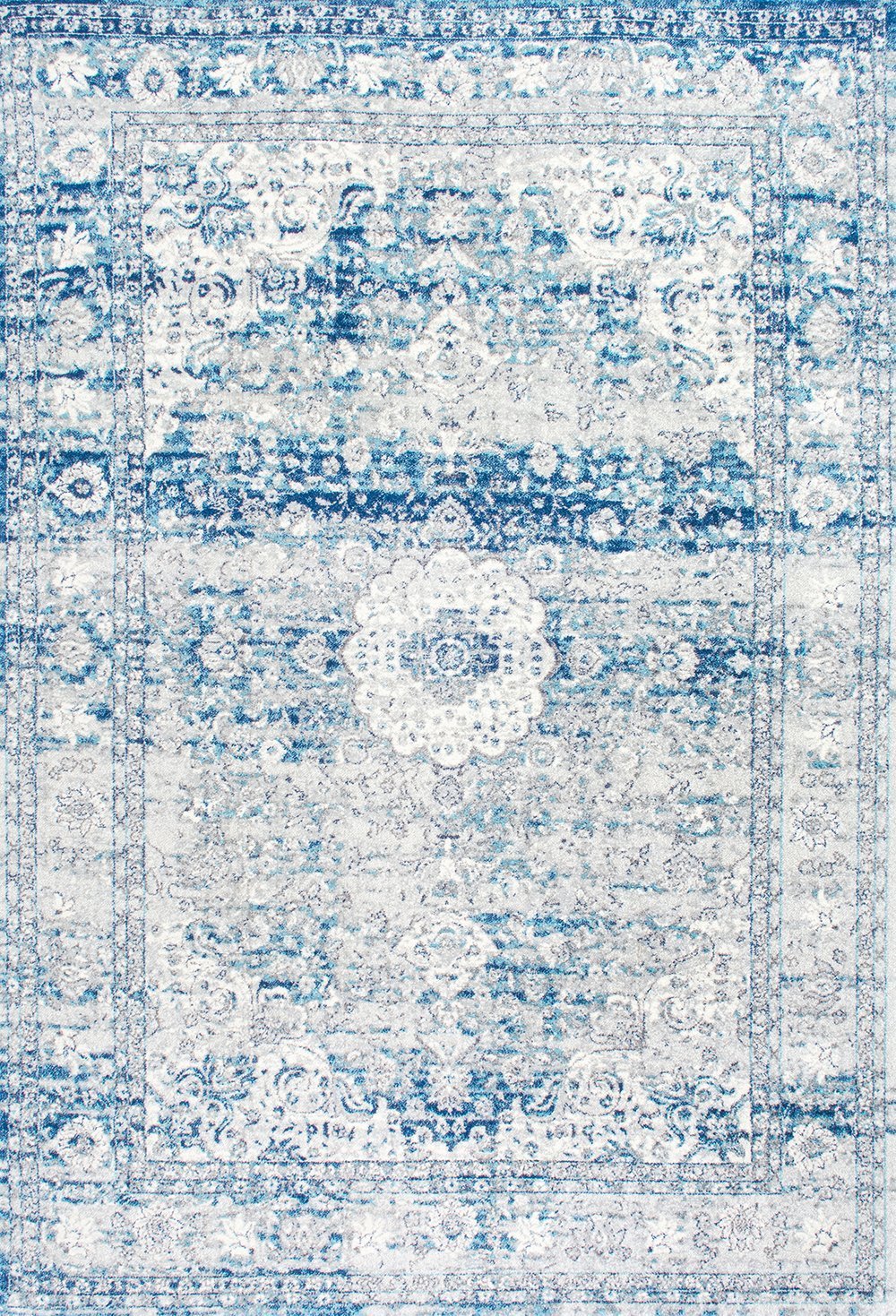 Nuloom Rugs - Vintage Medallion Lela - Blue