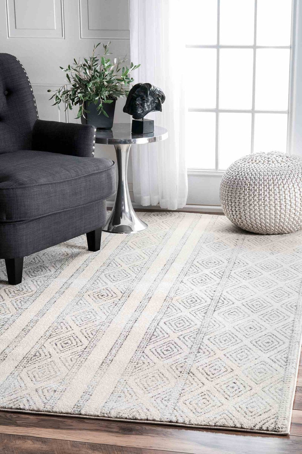 Nuloom Rugs - Sarina Diamonds - Grey