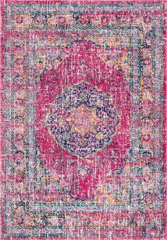Alfombras nuLOOM - Persa Vintage Arla - Fucsia