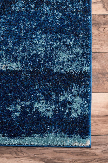 Nuloom Rugs - Tanja Overdyed Medallion - Blue