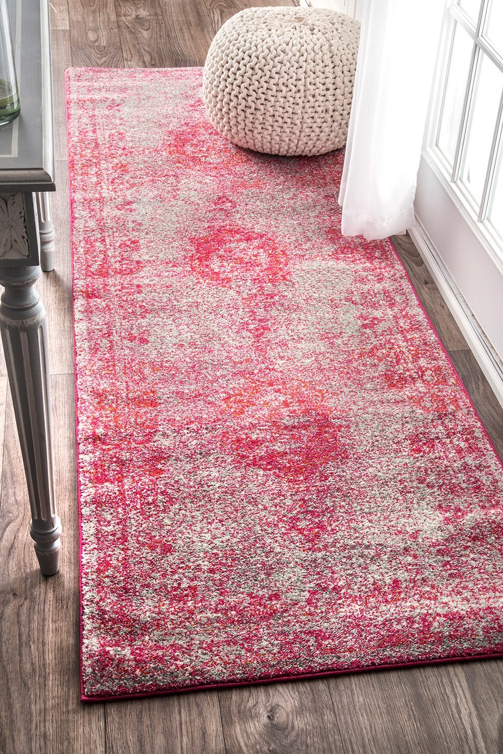 nuLOOM Rugs - Tanja Overdyed Medallion - Pink