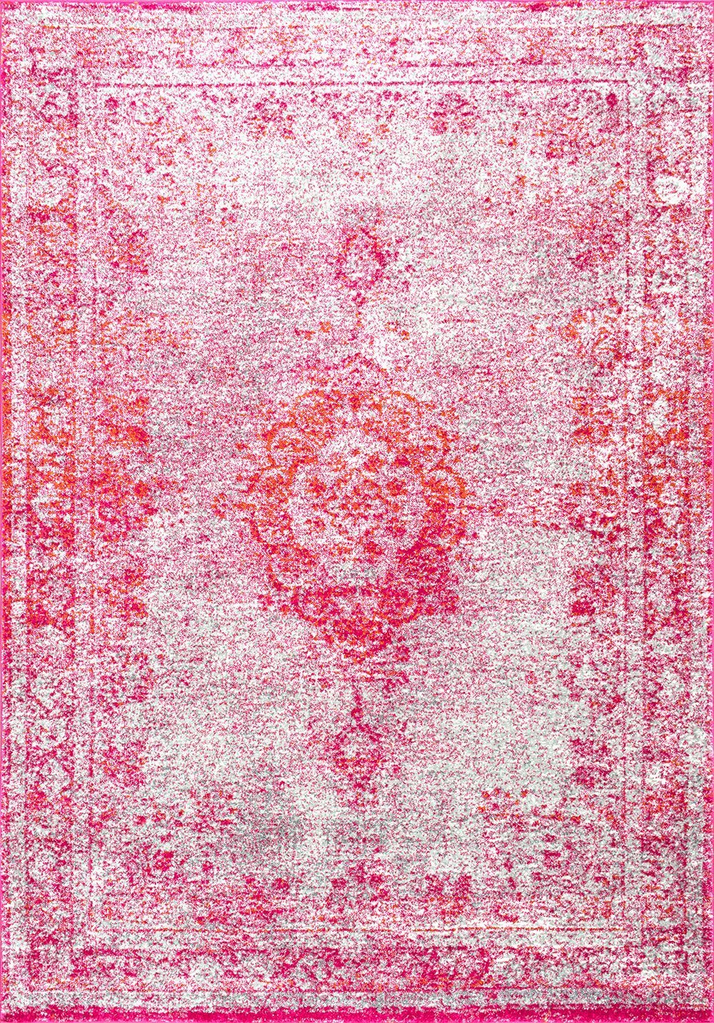 Nuloom Rugs - Tanja Overdyed Medallion - Pink