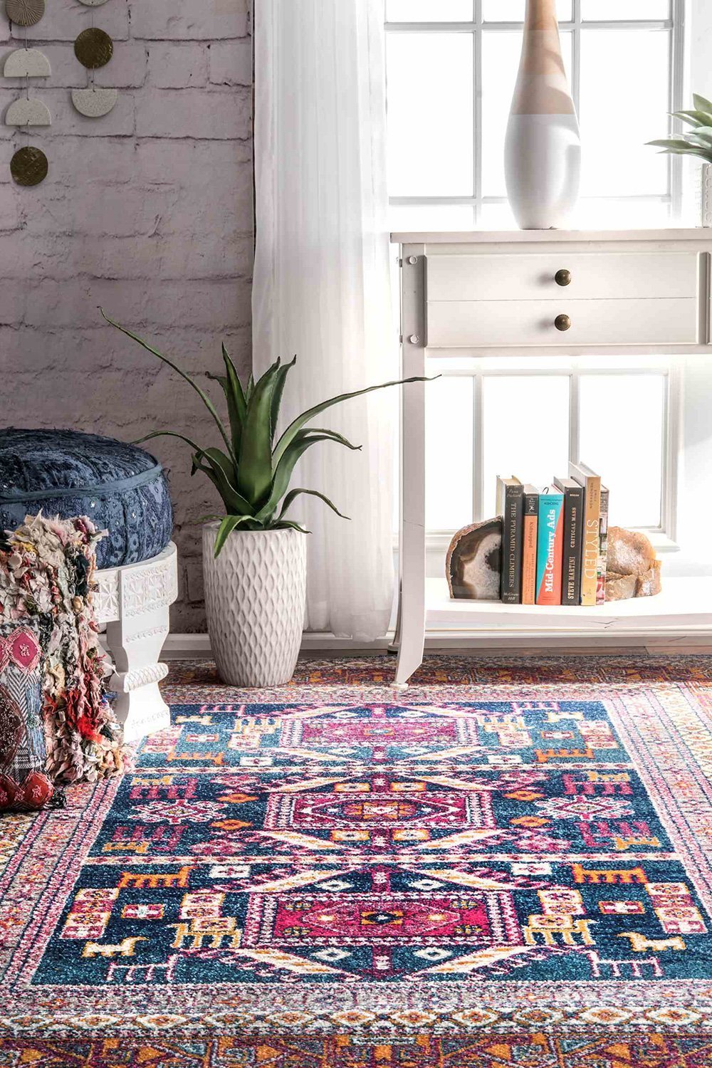 Nuloom Rugs - Tribal Marisela  - Navy