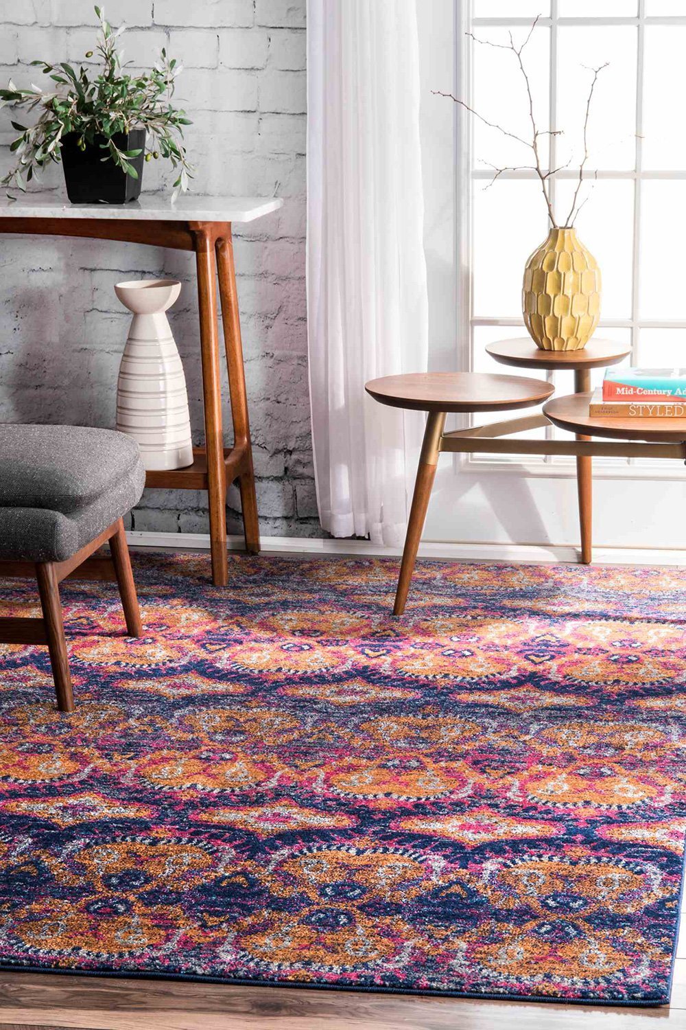 Nuloom Rugs - Damask Sonya  - Navy