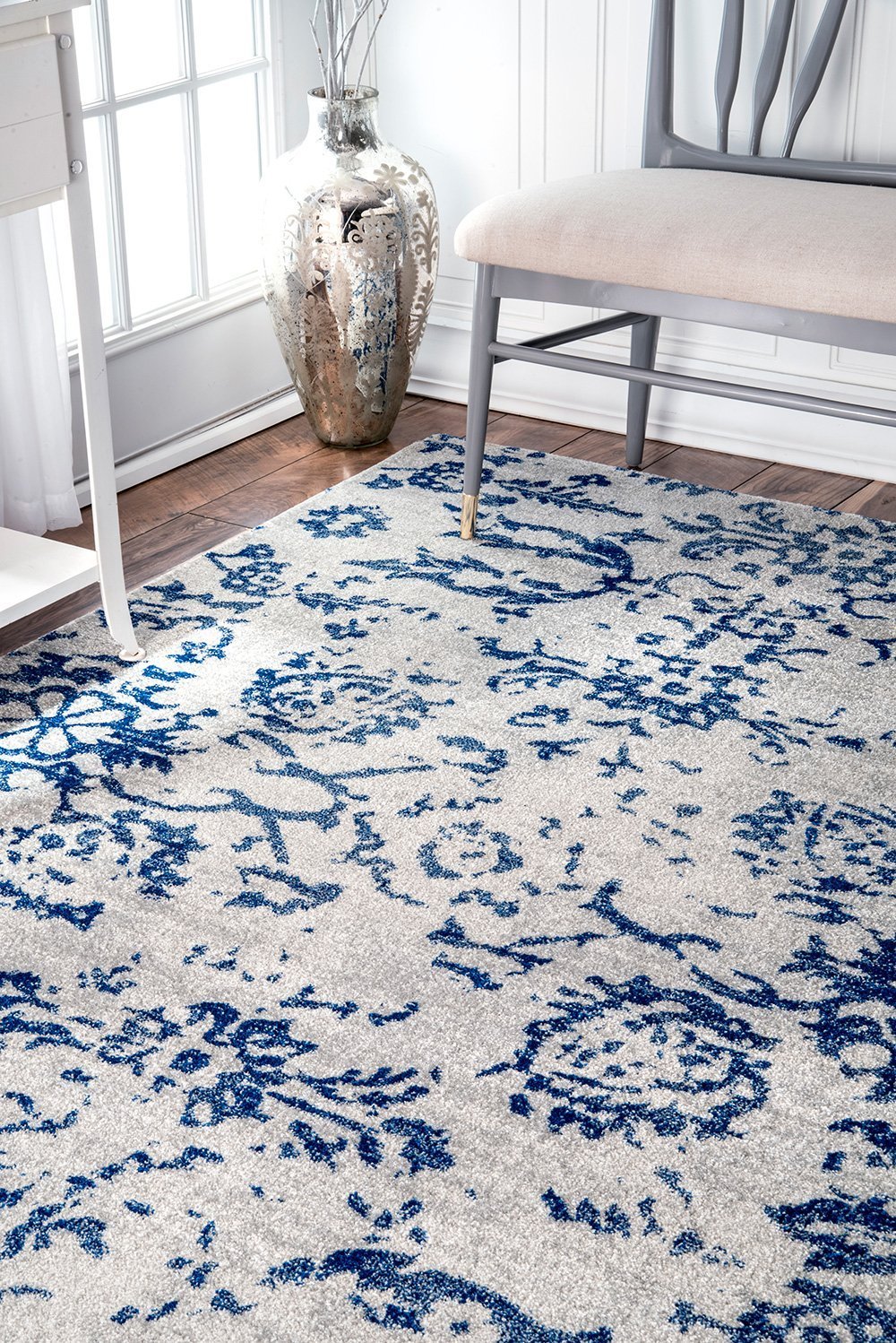 Nuloom Rugs - Arvilla Damask - Blue