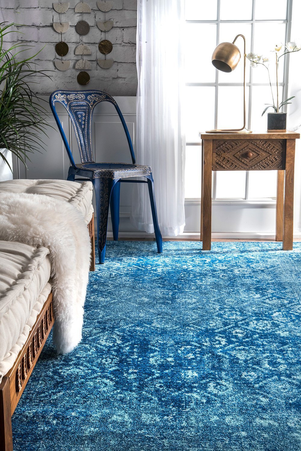 Nuloom Rugs - Herminia Vintage Trellis - Blue