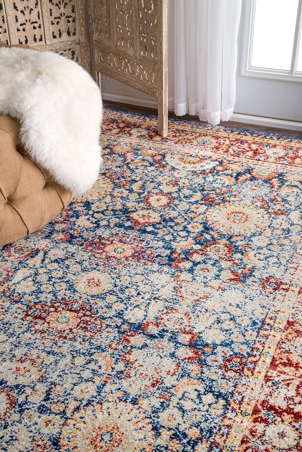 Nuloom Rugs - Vintage Persian Zoila  - Blue