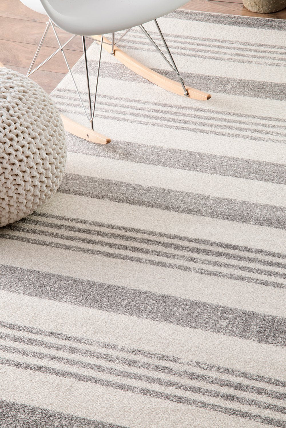 Nuloom Rugs - Striped Kelsi - Grey