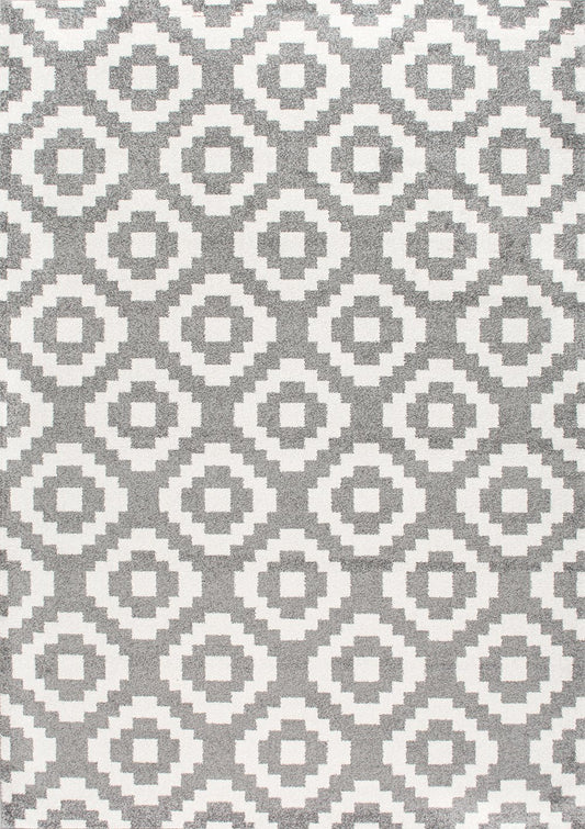 Nuloom Rugs - Pixel Trellis Julian - Grey