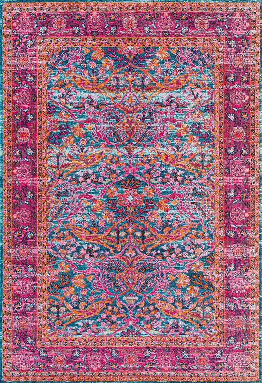 Nuloom Rugs - Persian Floral Yoshie - Pink