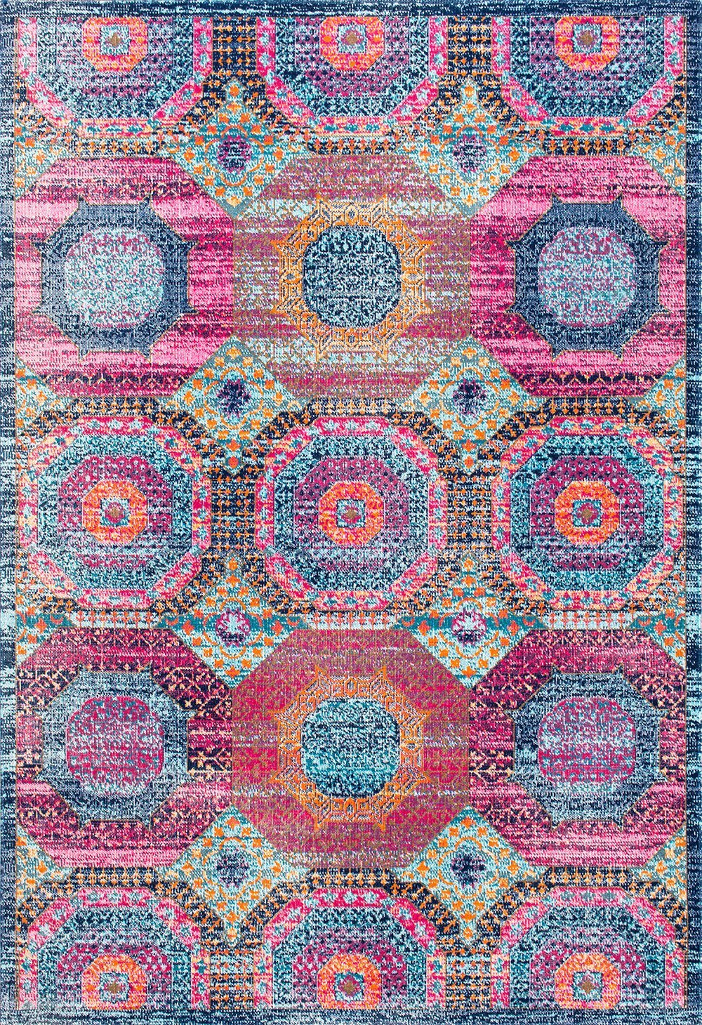 Nuloom Rugs - Faded Medallion Marva - Multi