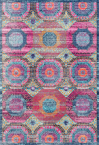 nuLOOM Rugs - Faded Medallion Marva - Multi