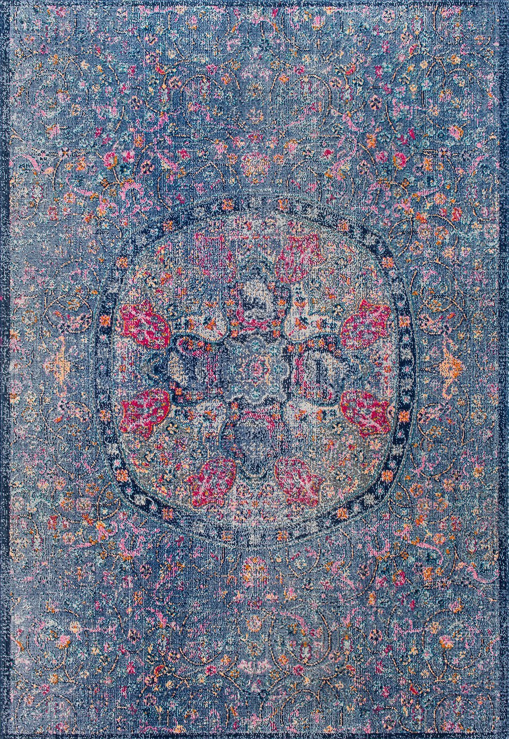 Nuloom Rugs - Celina Floral Mandala - Navy