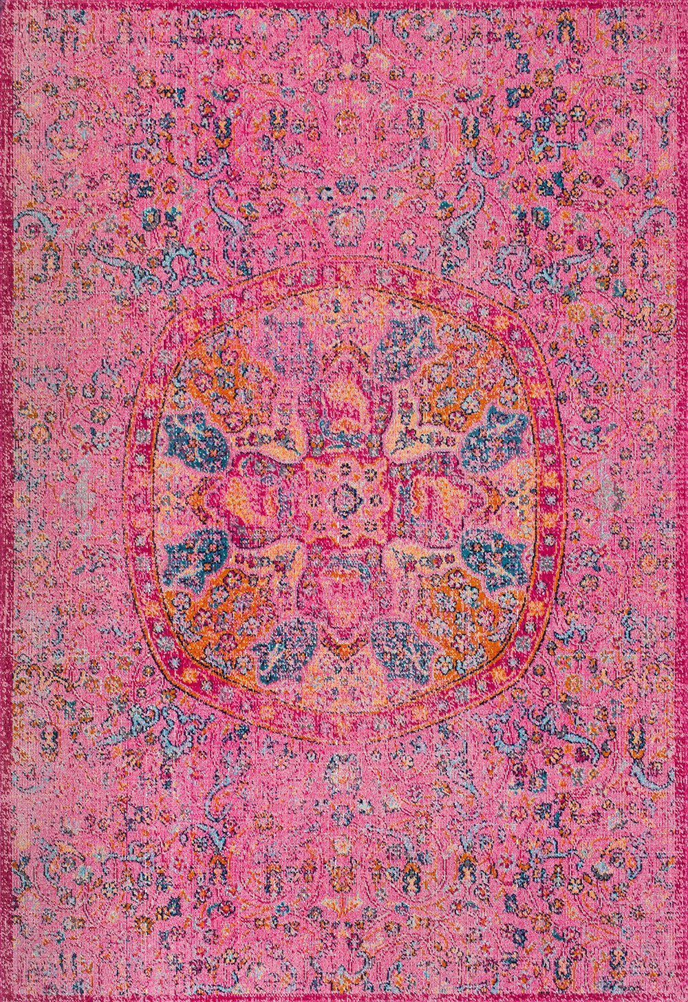 Nuloom Rugs - Celina Floral Mandala - Pink