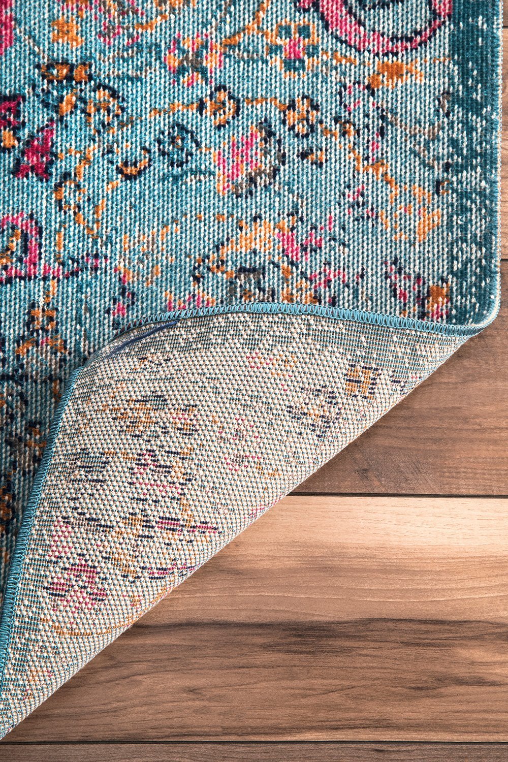 Nuloom Rugs - Celina Floral Mandala - Aqua