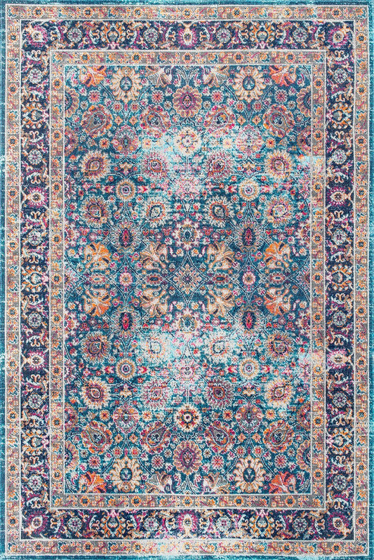 Nuloom Rugs - Vintage Persian Floral Isela - Blue