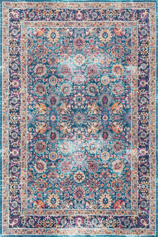 Alfombras nuLOOM - Isela floral persa vintage - Azul