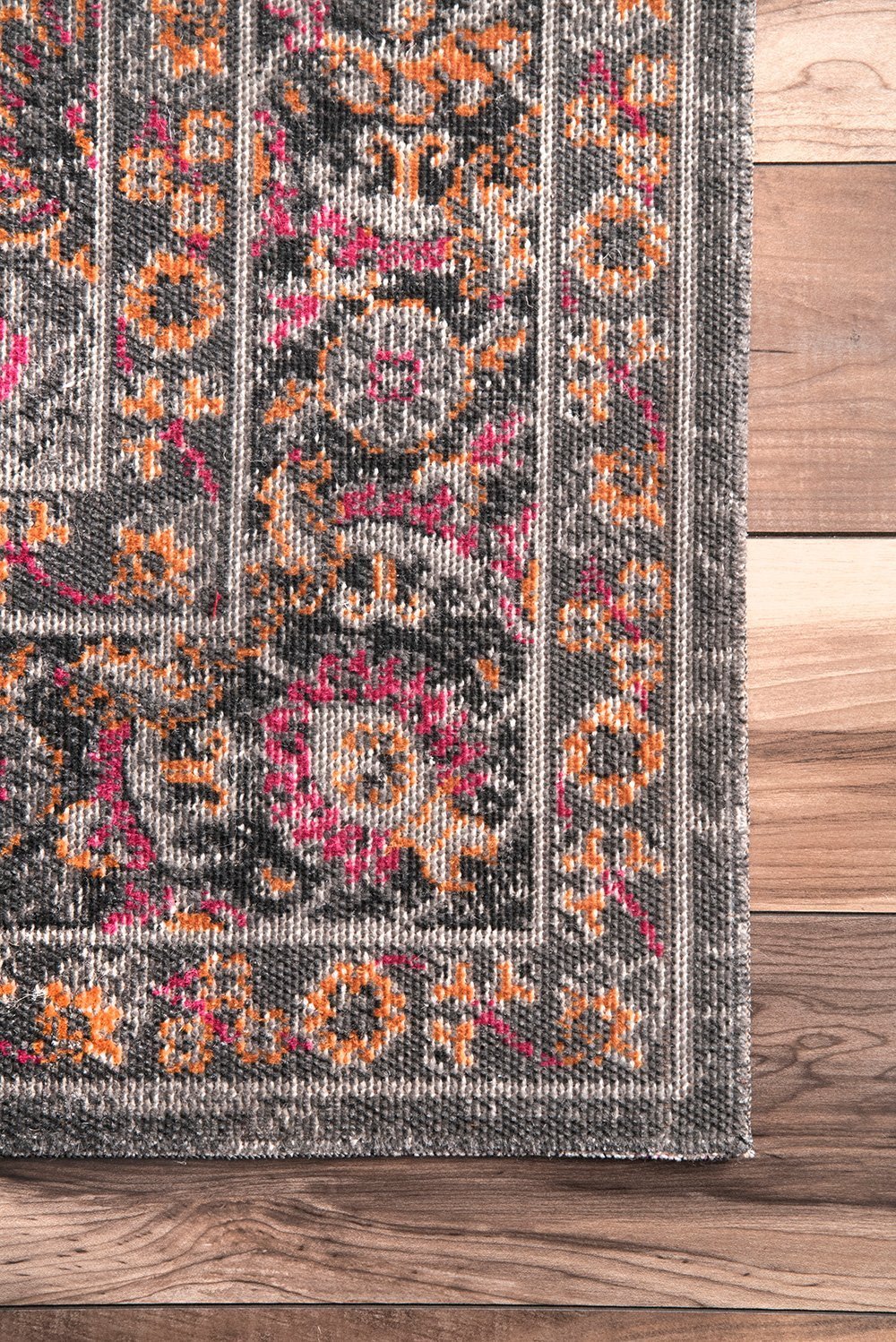 Nuloom Rugs - Vintage Persian Floral Isela - Grey