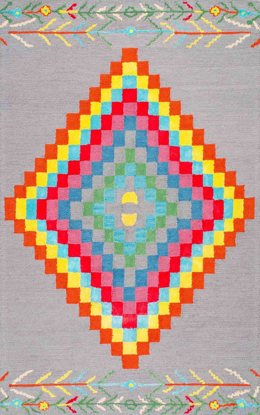 Nuloom Rugs - Hand Tufted Tribal Rima - Multi