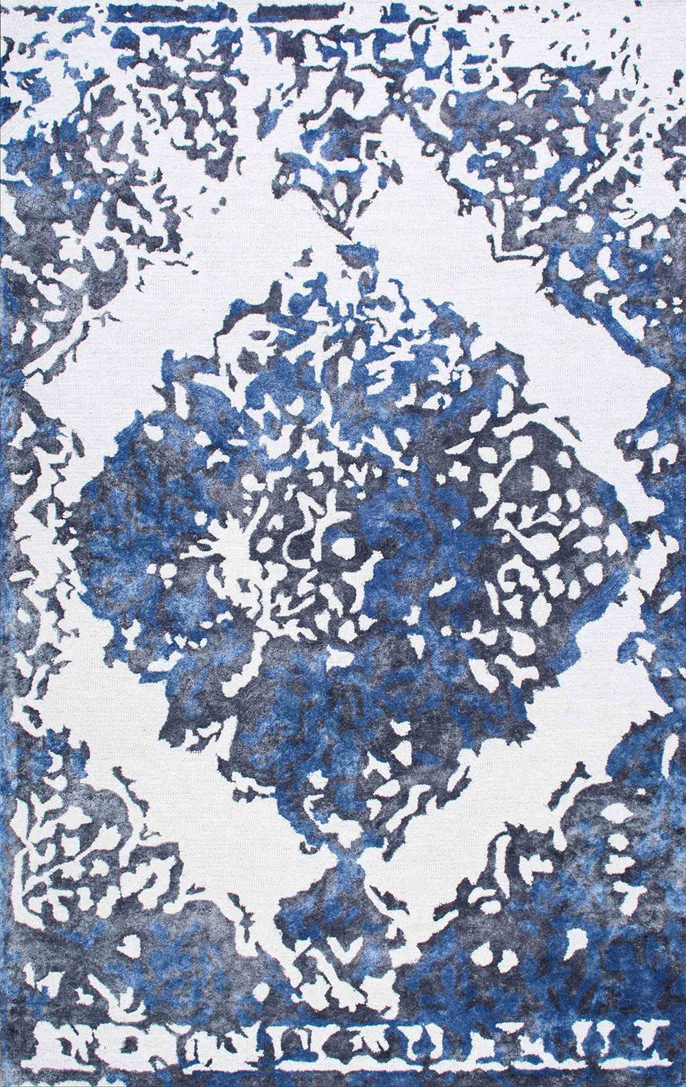 Nuloom Rugs - Hand Tufted Damask Tilda - Blue