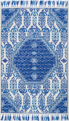 nuLOOM Rugs - Corey Paisley Tassel - Blue