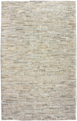 nuLOOM Rugs - Hand Woven Clarity Patchwork Cowhide - Beige