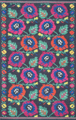 nuLOOM Rugs - Hand Hooked Floral Daisy - Charcoal
