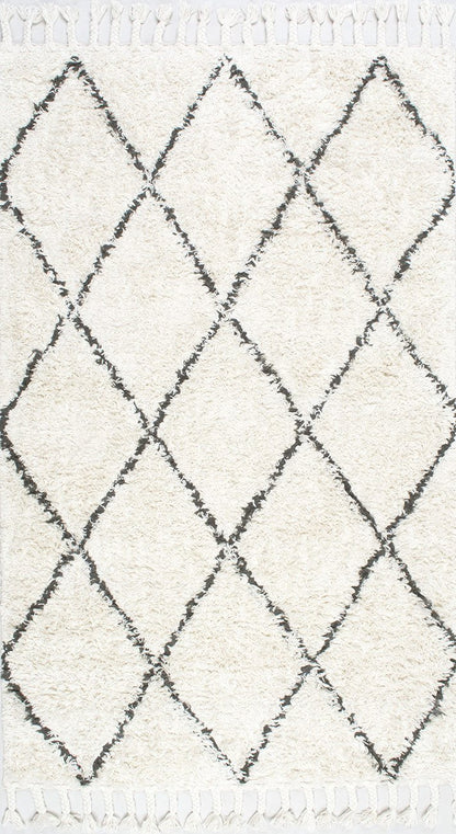 nuLOOM Rugs - Hand Knotted Fez Shag - Natural