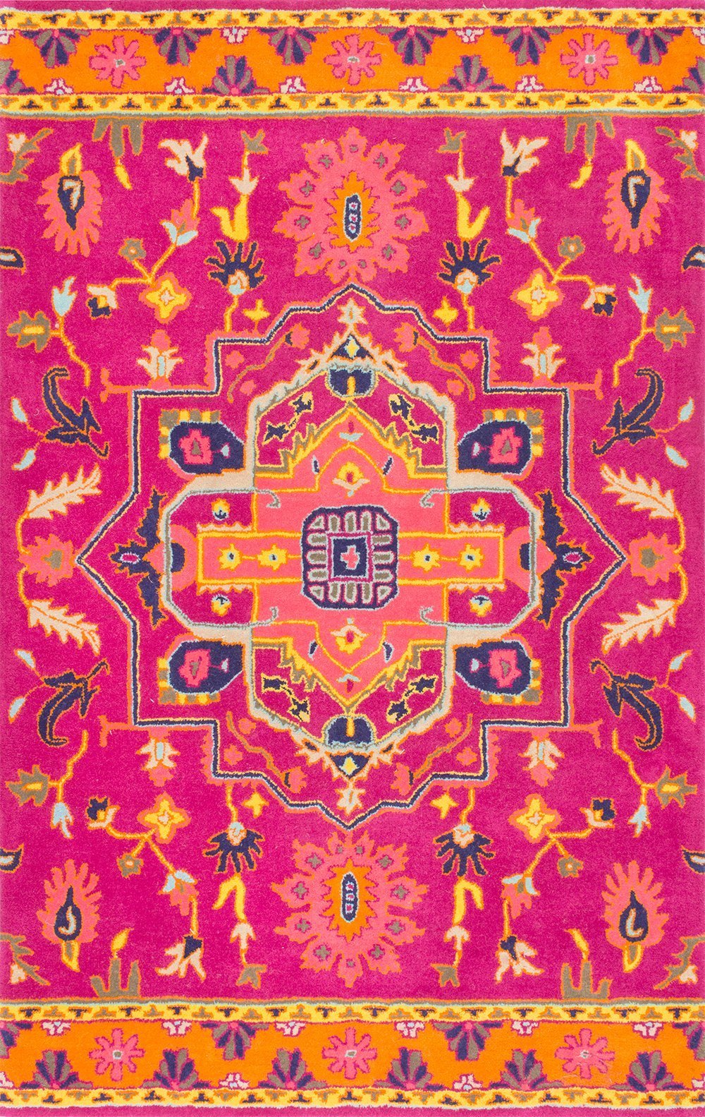 Nuloom Rugs - Floral Medallion Ardith - Maroon