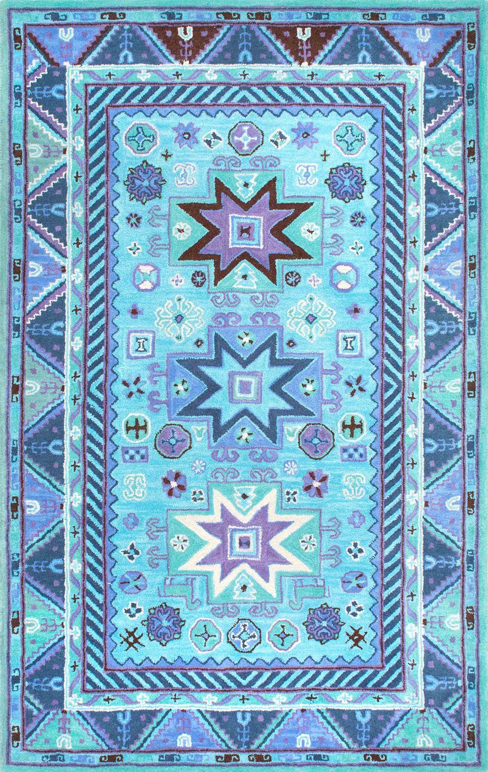 Nuloom Rugs - Hand Tufted Tribal Dalila - Blue