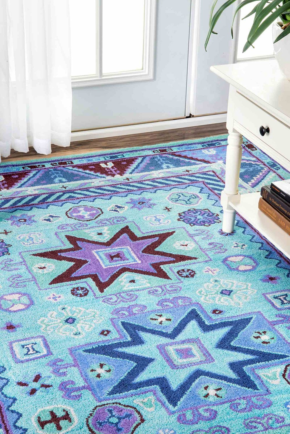 Nuloom Rugs - Hand Tufted Tribal Dalila - Blue