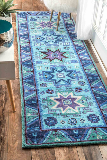nuLOOM Rugs - Hand Tufted Tribal Dalila - Blue