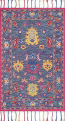 nuLOOM Rugs - Lidia Vibrant Tassel - Grey