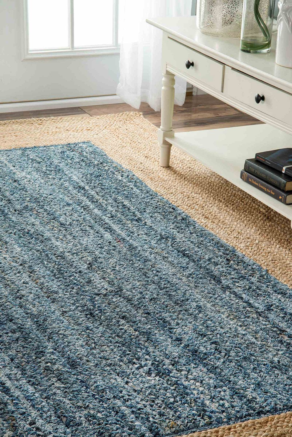 Nuloom Rugs - Verna Solid Border Jute  - Natural