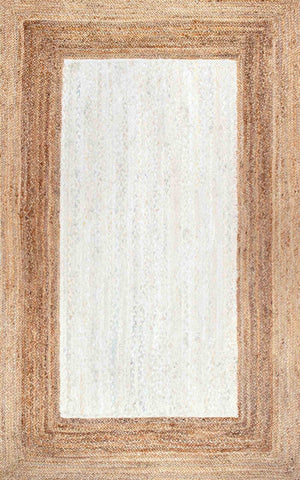 nuLOOM Rugs - Verna Solid Border Jute - Bleached