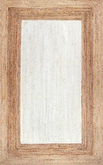 nuLOOM Rugs - Verna Solid Border Jute - Bleached
