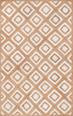 nuLOOM Rugs - Rosalva Diamonds Jute - Bleached